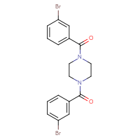 Chemical structure of 1,4-bis(3-bromobenzoyl)piperazine - CSSB00028231794