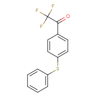 Chemical structure of 2,2,2-trifluoro-1-[4-(phenylsulfanyl)phenyl]ethan-1-one - CSSB13785253556