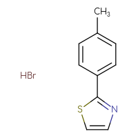 Chemical structure of 2-(4-methylphenyl)-1,3-thiazole hydrobromide - CSSB00000738793