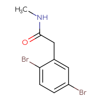 Chemical structure of 2-(2,5-dibromophenyl)-N-methylacetamide - CSSB04048277458