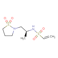 Chemical structure of N-[(2S)-1-(1,1-dioxo-1λ⁶,2-thiazolidin-2-yl)propan-2-yl]ethene-1-sulfonamide - CSSB09887898699