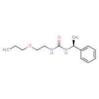 Chemical structure of 1-[(1S)-1-phenylethyl]-3-(2-propoxyethyl)urea - CSSB15052768671