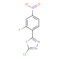 Chemical structure of 2-chloro-5-(2-fluoro-4-nitrophenyl)-1,3,4-thiadiazole - CSSB00011858631