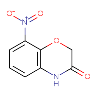 Chemical structure of 8-nitro-3,4-dihydro-2H-1,4-benzoxazin-3-one - CSSB00009854297