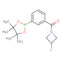 Chemical structure of 3-fluoro-1-[3-(4,4,5,5-tetramethyl-1,3,2-dioxaborolan-2-yl)benzoyl]azetidine - CSSB02148211424
