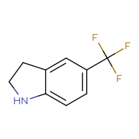 Chemical structure of 5-(trifluoromethyl)-2,3-dihydro-1H-indole - CSSB00011198492