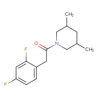 Chemical structure of 2-(2,4-difluorophenyl)-1-(3,5-dimethylpiperidin-1-yl)ethan-1-one - CSSB02013300717