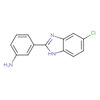 Chemical structure of 3-(5-chloro-1H-1,3-benzodiazol-2-yl)aniline - CSSB00000665346
