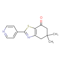 Chemical structure of 5,5-dimethyl-2-(pyridin-4-yl)-4,5,6,7-tetrahydro-1,3-benzothiazol-7-one - CSSB00003262129