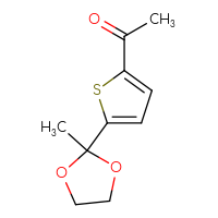 Chemical structure of 1-[5-(2-methyl-1,3-dioxolan-2-yl)thiophen-2-yl]ethan-1-one - CSSB21103687547