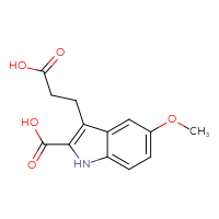 Chemical structure of 3-(2-carboxyethyl)-5-methoxy-1H-indole-2-carboxylic acid - CSSB00132347358