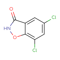 Chemical structure of 5,7-dichloro-2,3-dihydro-1,2-benzoxazol-3-one - CSSB03439513461