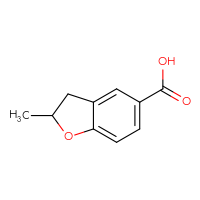 Chemical structure of 2-methyl-2,3-dihydro-1-benzofuran-5-carboxylic acid - CSSB00000189409