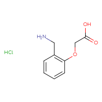 Chemical structure of 2-[2-(aminomethyl)phenoxy]acetic acid hydrochloride - CSSB21043414706