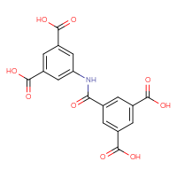 Chemical structure of 5-(3,5-dicarboxybenzamido)benzene-1,3-dicarboxylic acid - CSSB06726395406