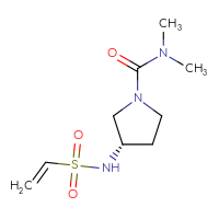 Chemical structure of (3S)-3-ethenesulfonamido-N,N-dimethylpyrrolidine-1-carboxamide - CSSB06268264750