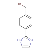 Chemical structure of 2-[4-(bromomethyl)phenyl]-1H-imidazole - CSSB06358969675