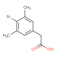Chemical structure of 2-(4-bromo-3,5-dimethylphenyl)acetic acid - CSSB00020881822