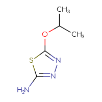 Chemical structure of 5-(propan-2-yloxy)-1,3,4-thiadiazol-2-amine - CSSB00009955568
