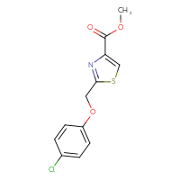 Chemical structure of methyl 2-[(4-chlorophenoxy)methyl]-1,3-thiazole-4-carboxylate - CSSB02006961814