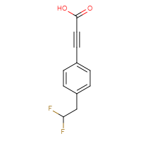 Chemical structure of 3-[4-(2,2-difluoroethyl)phenyl]prop-2-ynoic acid - CSSB00160572050