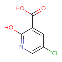 Chemical structure of 5-chloro-2-hydroxypyridine-3-carboxylic acid - CSSB00000004837