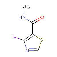 Chemical structure of 4-iodo-N-methyl-1,3-thiazole-5-carboxamide - CSSB06787236974