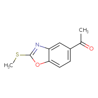 Chemical structure of 1-[2-(methylsulfanyl)-1,3-benzoxazol-5-yl]ethan-1-one - CSSB00016149357