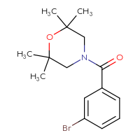 Chemical structure of 4-(3-bromobenzoyl)-2,2,6,6-tetramethylmorpholine - CSSB00004607637