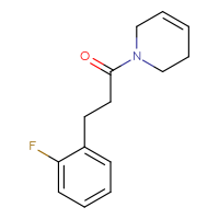 Chemical structure of 3-(2-fluorophenyl)-1-(1,2,3,6-tetrahydropyridin-1-yl)propan-1-one - CSSB01995447185