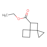 Chemical structure of ethyl dispiro[2.0.3⁴.2³]nonane-8-carboxylate - CSSB14804567538