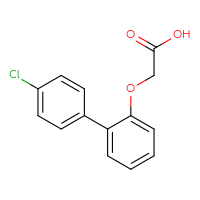 Chemical structure of 2-({4'-chloro-[1,1'-biphenyl]-2-yl}oxy)acetic acid - CSSB01409147898