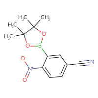 Chemical structure of 4-nitro-3-(4,4,5,5-tetramethyl-1,3,2-dioxaborolan-2-yl)benzonitrile - CSSB00010140996