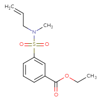 Chemical structure of ethyl 3-[methyl(prop-2-en-1-yl)sulfamoyl]benzoate - CSSB02018022411