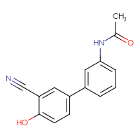 Chemical structure of N-{3'-cyano-4'-hydroxy-[1,1'-biphenyl]-3-yl}acetamide - CSSB00150704146