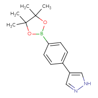 Chemical structure of 4-[4-(4,4,5,5-tetramethyl-1,3,2-dioxaborolan-2-yl)phenyl]-1H-pyrazole - CSSB00000729012