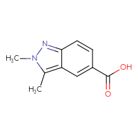 Chemical structure of 2,3-dimethyl-2H-indazole-5-carboxylic acid - CSSB00009855273