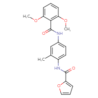 Chemical structure of N-[4-(2,6-dimethoxybenzamido)-2-methylphenyl]furan-2-carboxamide - CSSB00046639668