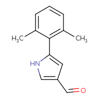 Chemical structure of 5-(2,6-dimethylphenyl)-1H-pyrrole-3-carbaldehyde - CSSB00009950305