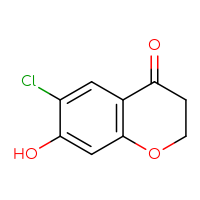 Chemical structure of 6-chloro-7-hydroxy-3,4-dihydro-2H-1-benzopyran-4-one - CSSB00000093561