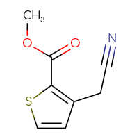 Chemical structure of methyl 3-(cyanomethyl)thiophene-2-carboxylate - CSSB00028650846