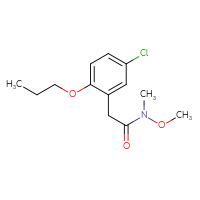 Chemical structure of 2-(5-chloro-2-propoxyphenyl)-N-methoxy-N-methylacetamide - CSSB09629655182
