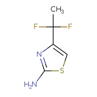 Chemical structure of 4-(1,1-difluoroethyl)-1,3-thiazol-2-amine - CSSB00016005792