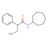Chemical structure of N-cycloheptyl-2-phenylbutanamide - CSSB00046108334