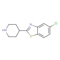 Chemical structure of 5-chloro-2-(piperidin-4-yl)-1,3-benzothiazole - CSSB00000281281