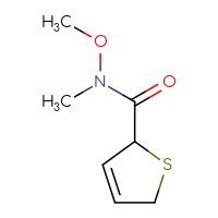 Chemical structure of N-methoxy-N-methyl-2,5-dihydrothiophene-2-carboxamide - CSSB06721789225