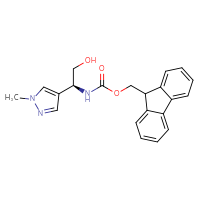 Chemical structure of (9H-fluoren-9-yl)methyl N-[(1S)-2-hydroxy-1-(1-methyl-1H-pyrazol-4-yl)ethyl]carbamate - CSSB20528396104