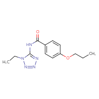 Chemical structure of N-(1-ethyl-1H-1,2,3,4-tetrazol-5-yl)-4-propoxybenzamide - CSSB00132445416
