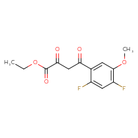 Chemical structure of ethyl 4-(2,4-difluoro-5-methoxyphenyl)-2,4-dioxobutanoate - CSSB03594209822
