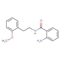 Chemical structure of 2-amino-N-[2-(2-methoxyphenyl)ethyl]benzamide - CSSB00020598320